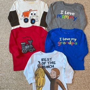 5 - Jumping Beans & Old Navy long sleeve tees